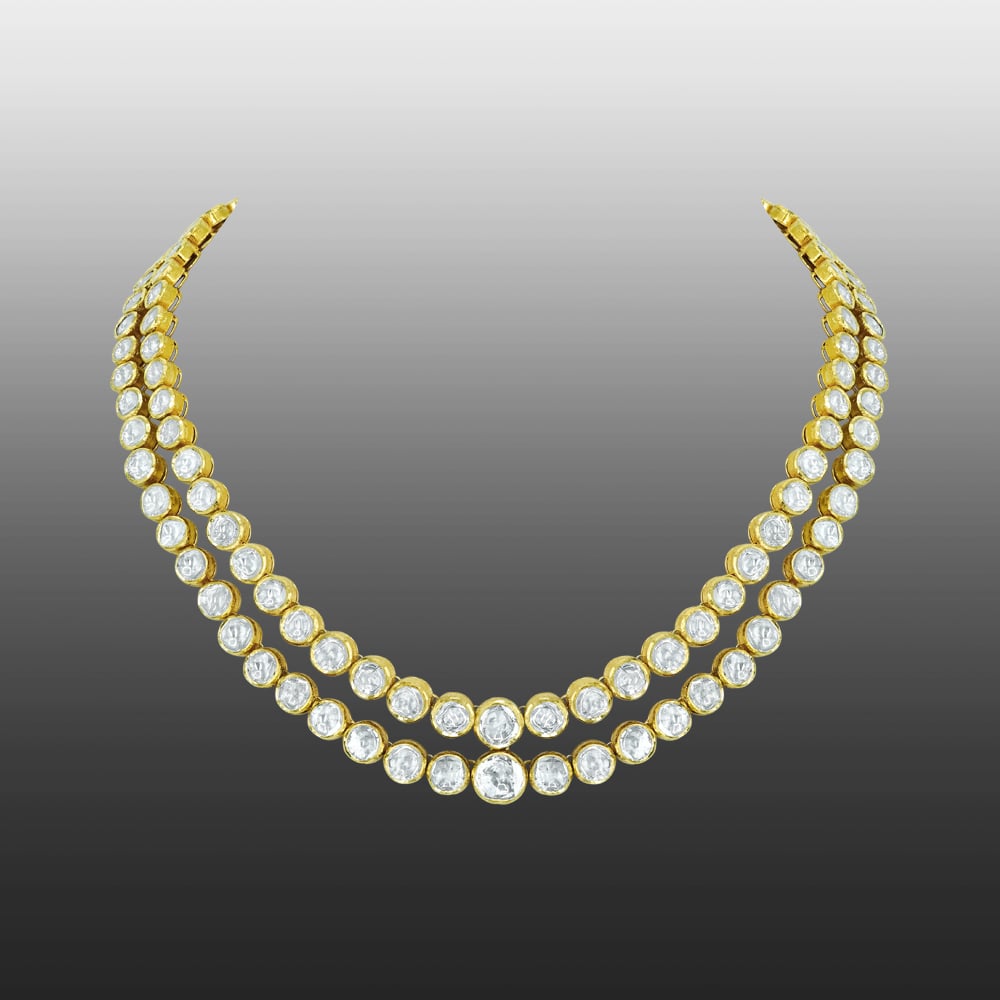 Double-layer Polki Necklace